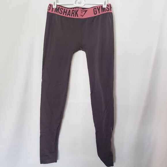 Gymshark Gray with pink waistband leggings‎ - Picture 1 of 4